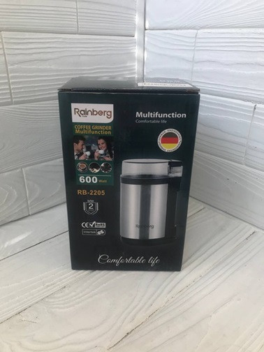 Кофемолка электрическая Rainberg RB-2205 600 Вт серебристая Киев - изображение 5
