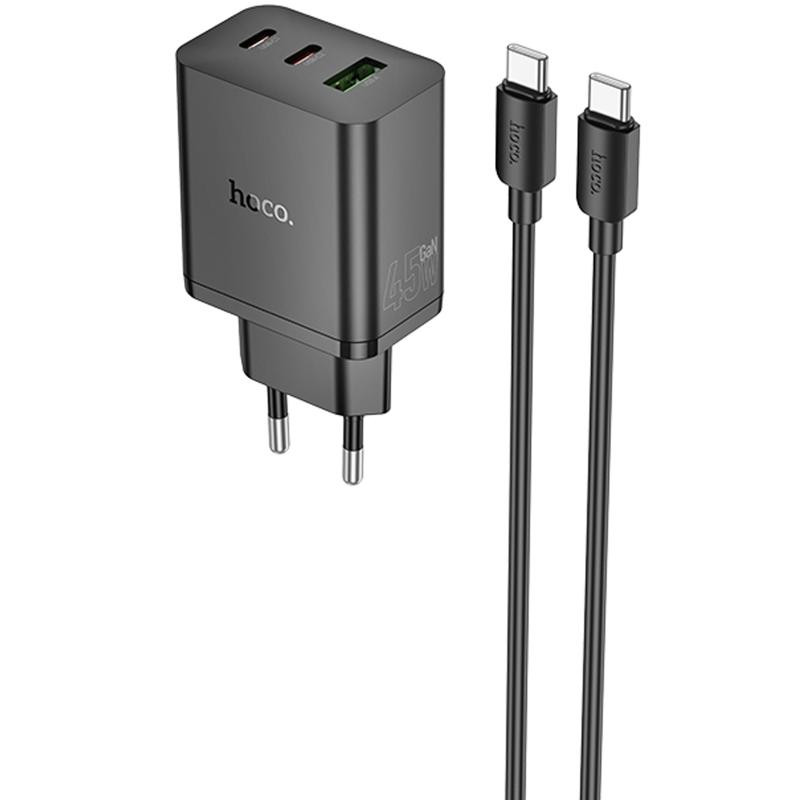 СЗУ Hoco N50 Scenery PD45W (1USB-A/2C) + кабель Type-C to Type-C Херсон - зображення 1