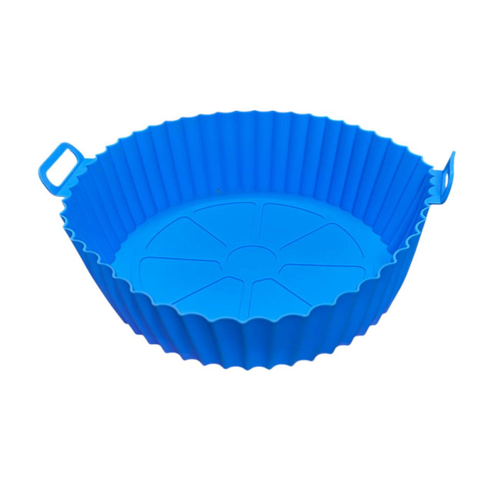 Форма в аерогриль круглая силиконовая 19873 22х22х6 см голубая Київ - зображення 1