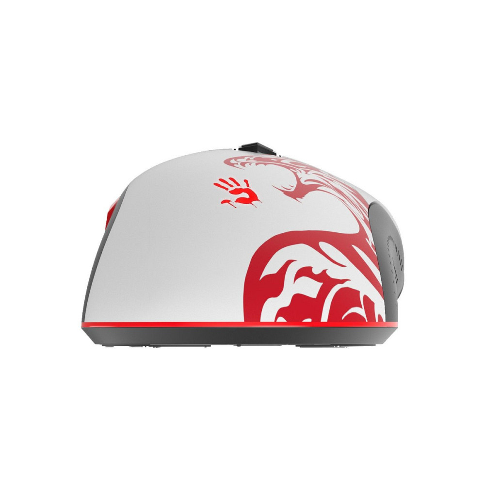 Мышь компьютерная безпроводная Bloody R90 Plus Naraka белая с красным Киев - изображение 4