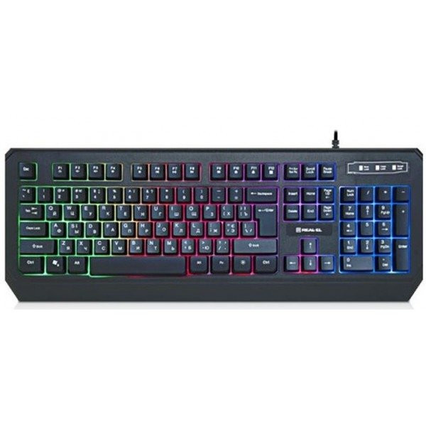Клавіатура Real-EL 7001 Black (Код товару:10467) Харків - зображення 1
