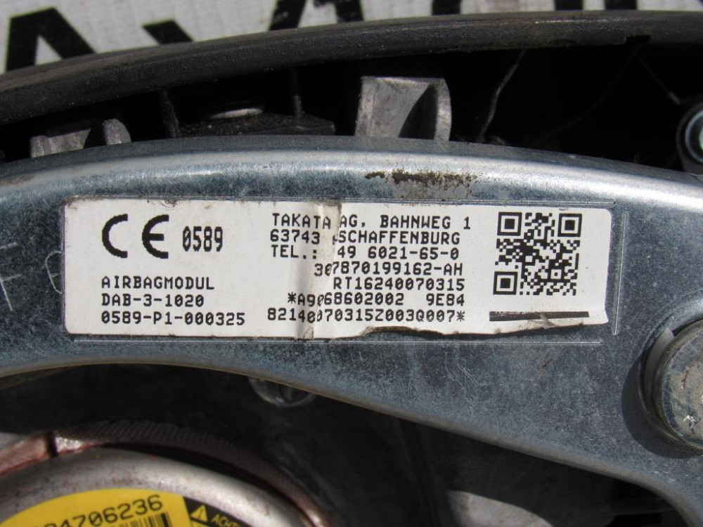 Подушка безопасности водителя Airbag Mercedes Sprinter 2016-2019 Ковель - изображение 4