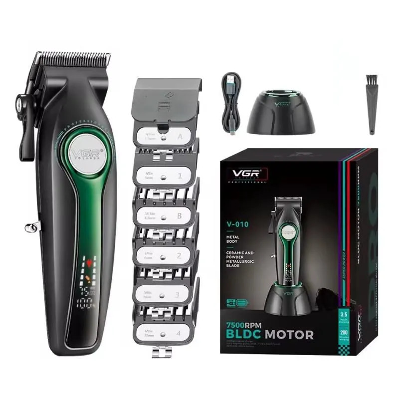 Машинка для стрижки аккумуляторная VGR V-010 GREEN 5 Вт зеленая Киев - изображение 2