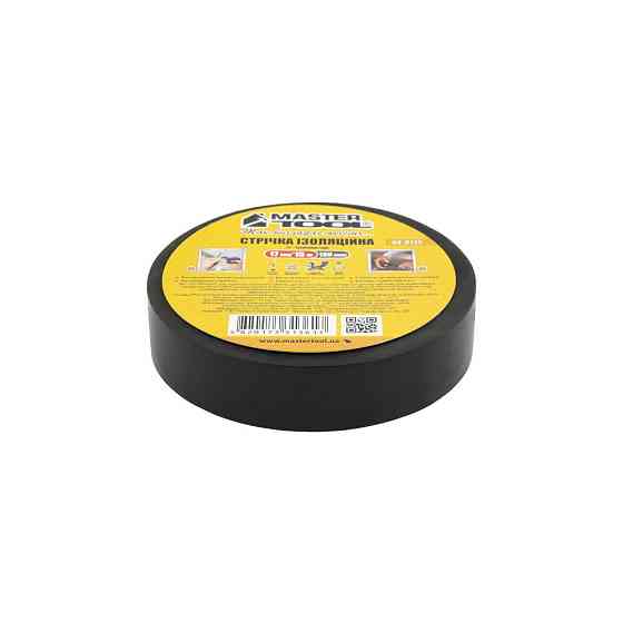 Лента изоляционная MASTERTOOL 17 мм 15 м 10 шт черная 44-9115 Харків