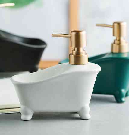 Дозатор для мила з підставкою для мочалки Однотон 11486 350 мл білий Київ