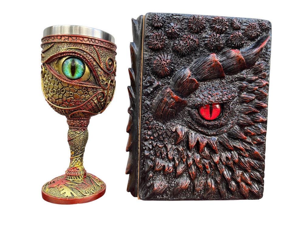 Подарочный набор Бокал 3 Глаз Зеленый и Блокнот 3 «Око Пламинного Дракона» Київ - зображення 1