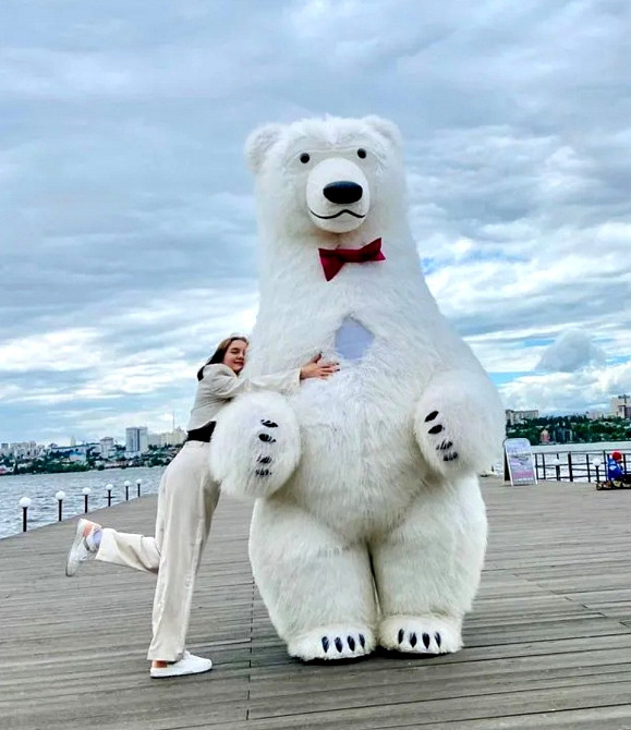 Аниматор медведь Чернигов заказать белого мишку на день рождения Чернігів - зображення 7