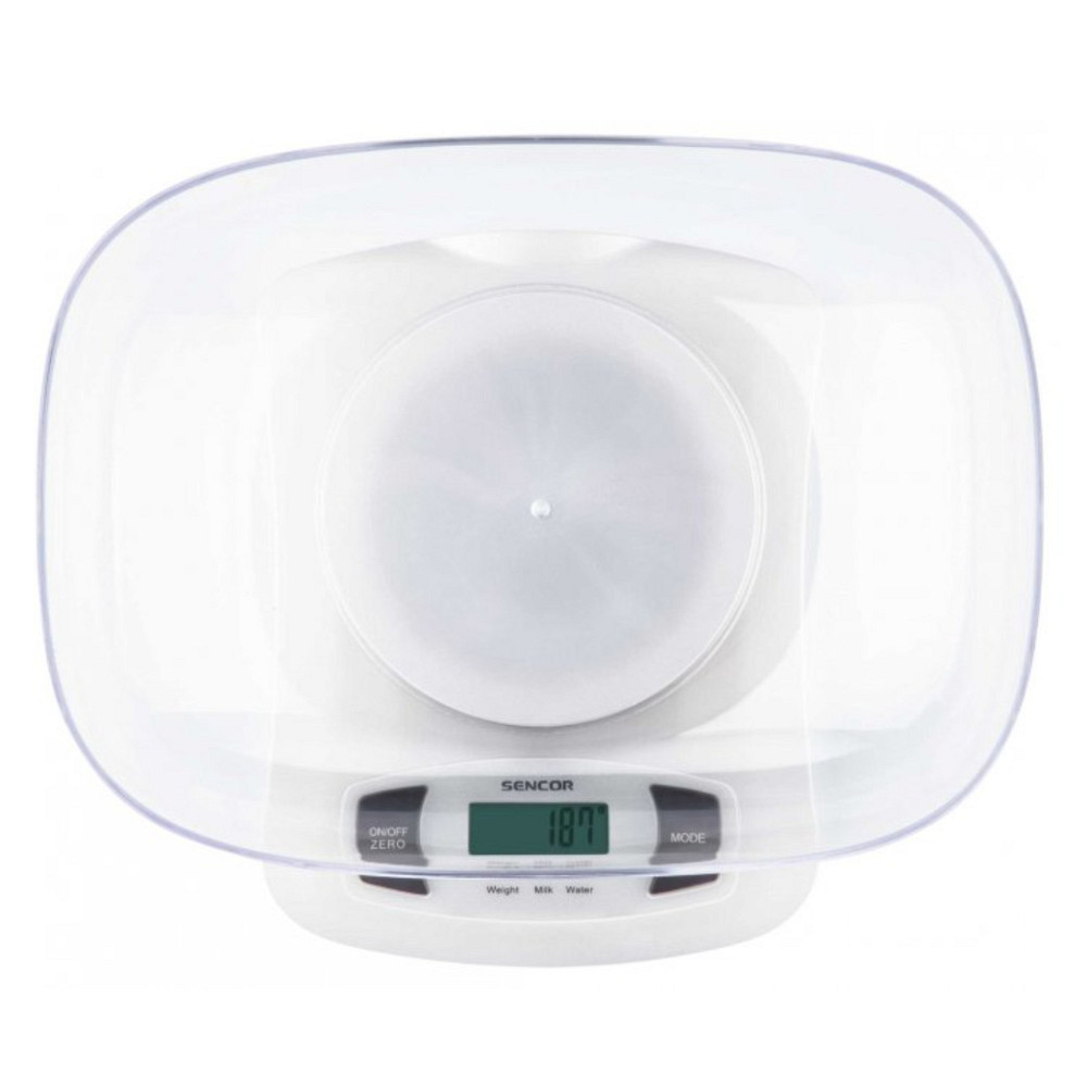 Весы кухонные с чашей Sencor SKS-4001-WH 5 кг белые Київ - зображення 3
