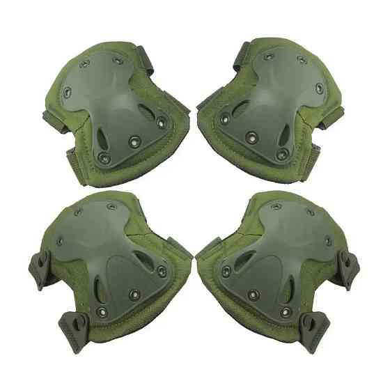 Набір тактичного захисту Зелений, наколінники та налокітники КОМПЛЕКТ Одесса