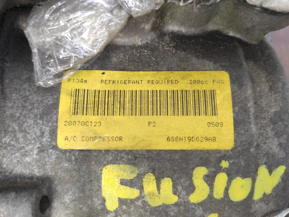 Компрессор кондиционера 1.4 / 1.6 бензин Ford Fusion 2002-2012 (6S6H-19D629-AB) Ковель - зображення 3