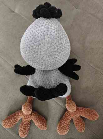 Пташка іграшка 42 см приємний і безпечний подарунок із позитивом м'яка в'язана ручна робота Нововолынск