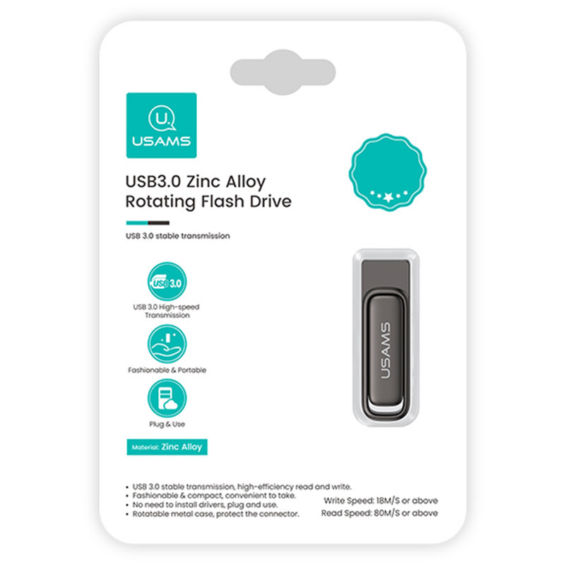 Флеш-накопитель Usams US-ZB339 USB 3.0 Zinc Alloy – 256GB Херсон - изображение 6