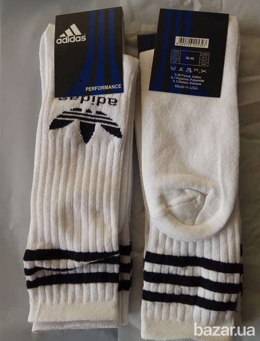 Шкарпетки котон адідас високі р 36-40 Киев - изображение 3