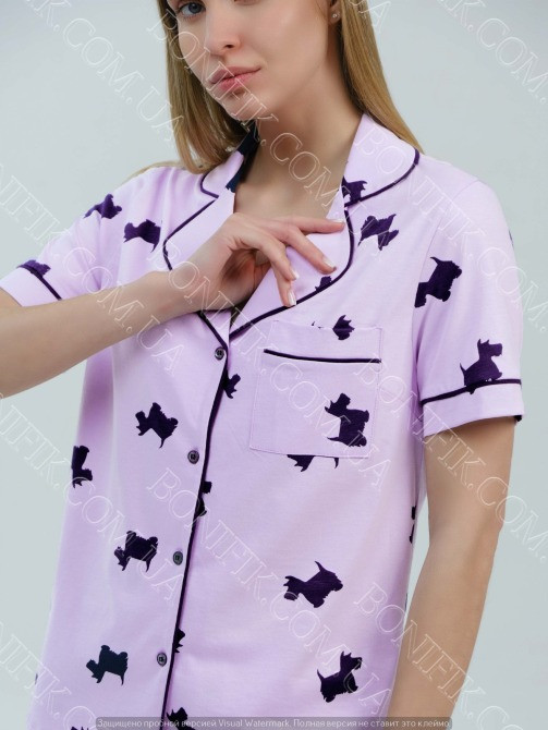 Женская лавандовая пижама "Lavender Puppies" (12062) (арт. 1694) Кривой Рог - изображение 1