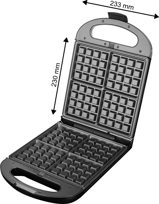 Бутербродница ECG S 4310 QUATTRE 1200 Вт черная Київ - зображення 3