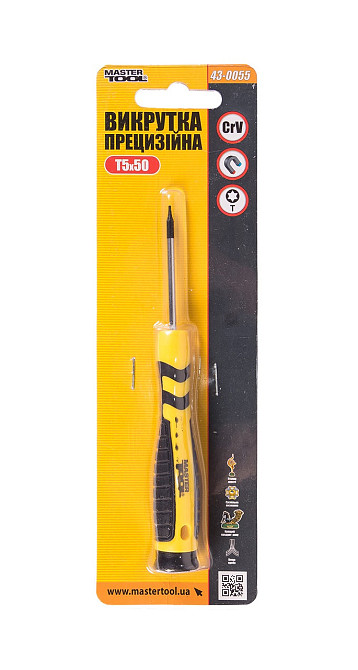 Отвертка прецизионная MASTERTOOL TORX T5х50 мм 43-0055 Харків - зображення 2