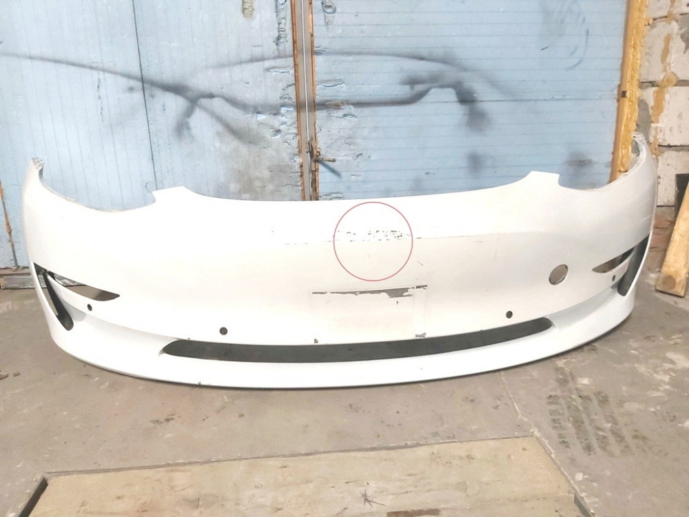 Бампер передний PEARL WHITE MULTI-COAT-PPSW в сборе с кронш. креп. парктроников, противотум. фар и п Киев - изображение 1