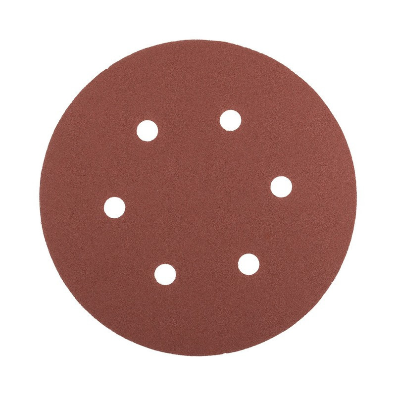 Круг шлифовальный на липучке MASTERTOOL 225 мм/6 отв P80 набор 5 шт 08-2008-H Харків - зображення 1