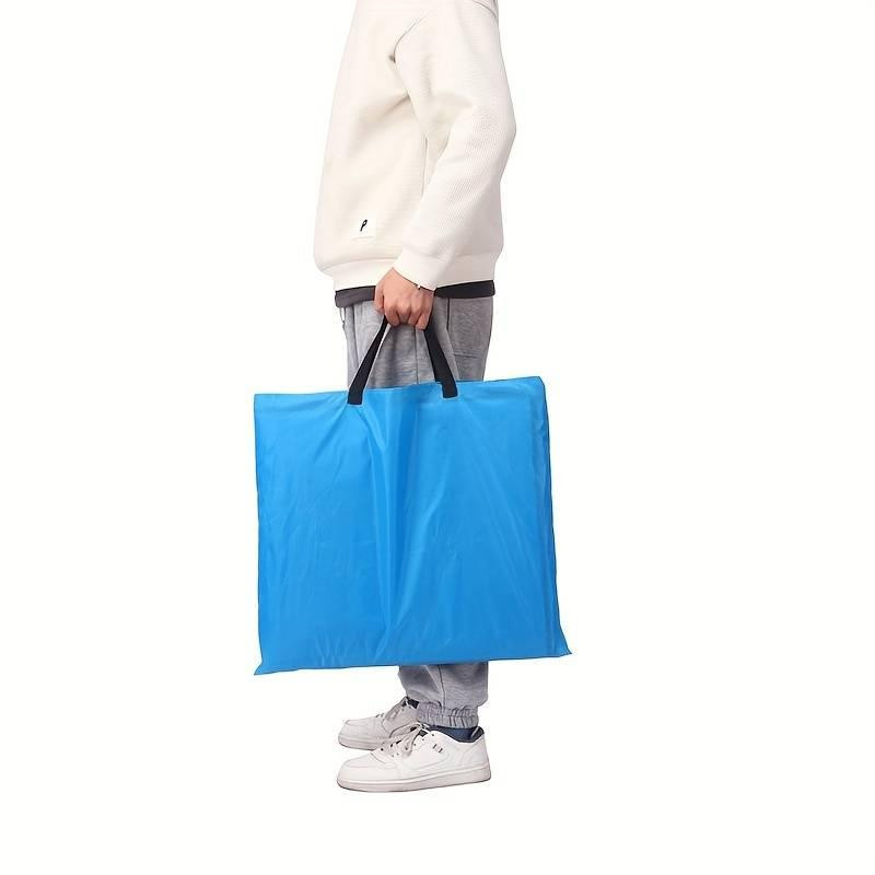 Пляжный складной мягкий шезлонг Leeseph с сумкой голубой Одеса - зображення 7