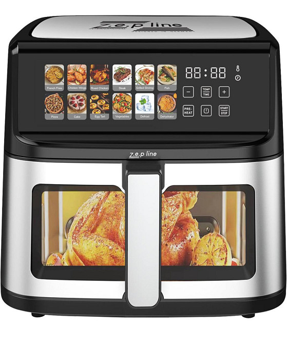 Аэрогриль мультипечь на две тэна Zepline ZP-211 14 л 4000 Вт черная Київ - зображення 4