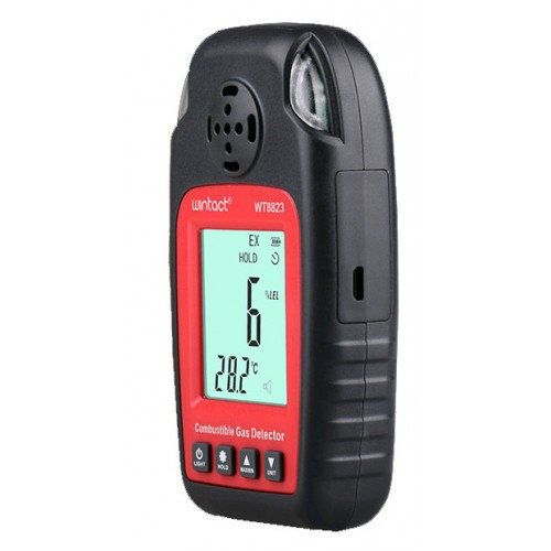 Детектор горючих газов + термометр (0-100%LEL, 0-50°C) WINTACT WT8823 Харків - зображення 3