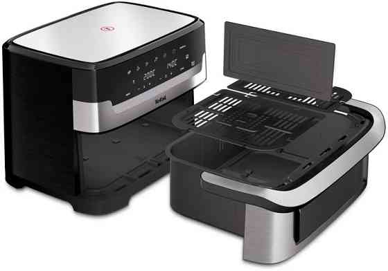 Мультипечь Tefal Dual Easy Fry Flex EY922DE0 9 л 2700 Вт серебристая Київ
