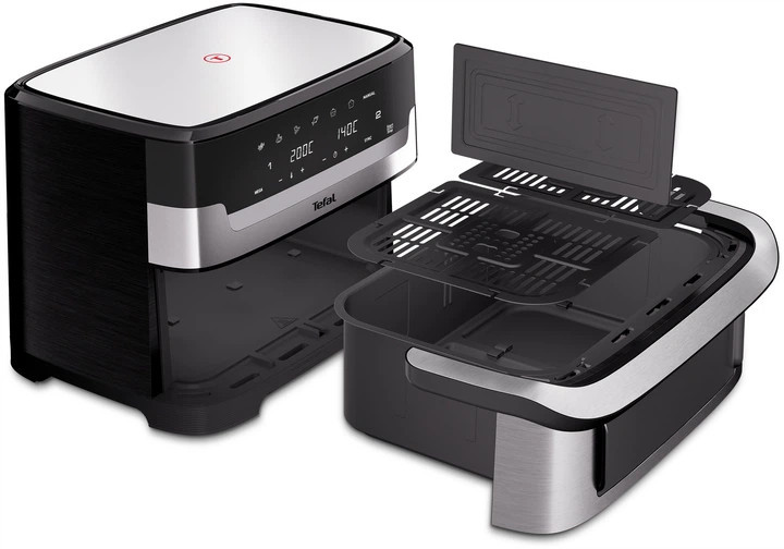 Мультипечь Tefal Dual Easy Fry Flex EY922DE0 9 л 2700 Вт серебристая Київ - зображення 2