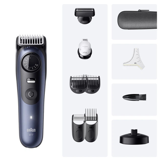 Триммер универсальный Braun Beard Trimmer Series 7 BT7540 4 Вт синий Київ - зображення 5