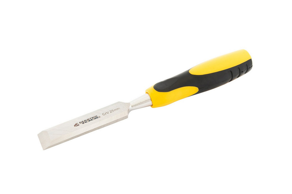 Стамеска плоская по дереву ударная MASTERTOOL CrV 25 мм с двухкомпонентной ручкой 14-1525 Харків - зображення 8