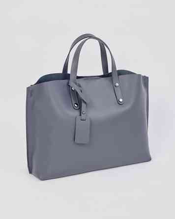 сумка шкіряна італія genuine leather шоппер чорний TS000041 Луцьк