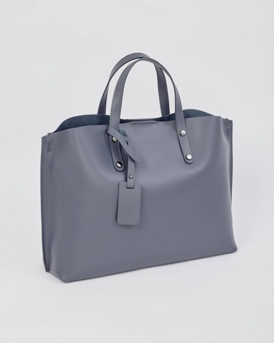 сумка шкіряна італія genuine leather шоппер чорний TS000041 Луцьк - зображення 2