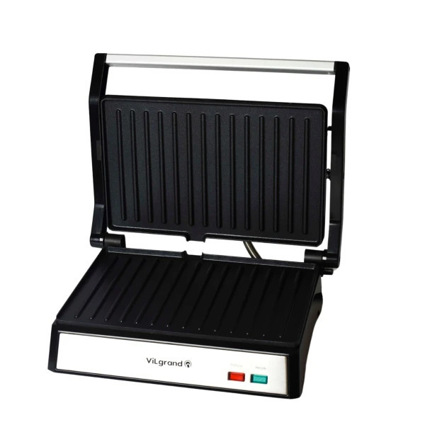 Гриль контактный Vilgrand VSG 1611 1600 Вт серебристый Київ - зображення 3