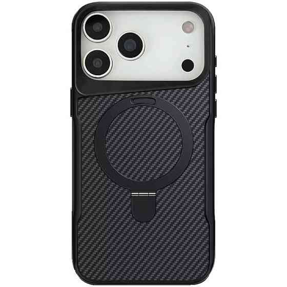TPU+PC чехол Metal Buttons with MagSafe Carbon Ring для Apple iPhone 17 Pro Max (6.9") Херсон