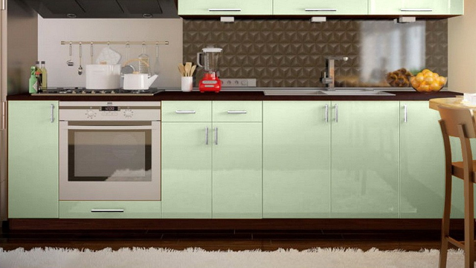 Пряма кухня ВІП-Майстер Марго фатін 2,7 метра ❀ VIP-Master Margo 2700 Киев - изображение 1