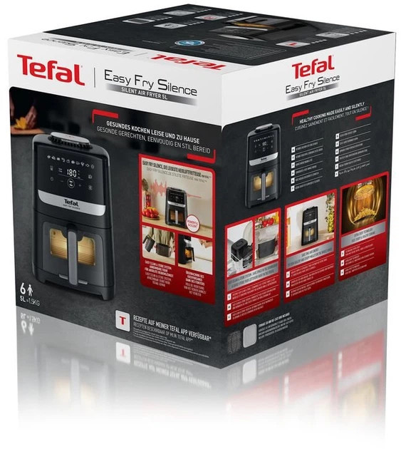 Мультипечь Tefal Easy Fry Silence EY5568E0 1670 Вт черная Київ - зображення 3