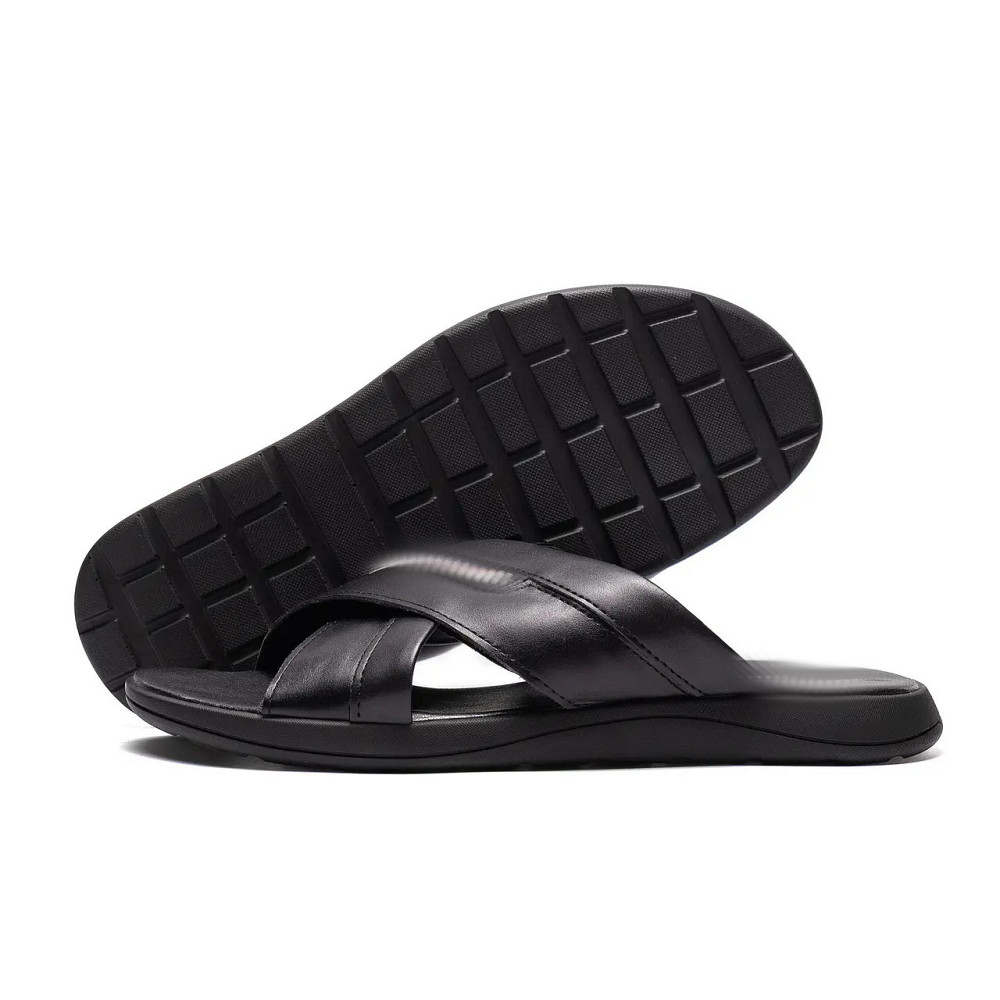 Мужские кожаные  летние шлепанцы-сланцы Київ - зображення 11