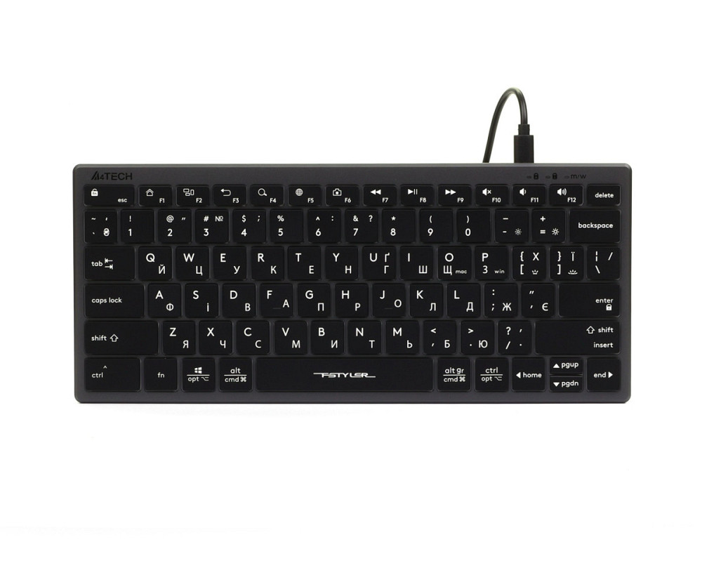 Клавиатура беспроводная A4Tech FX61USB(Grey) серая Київ - зображення 2