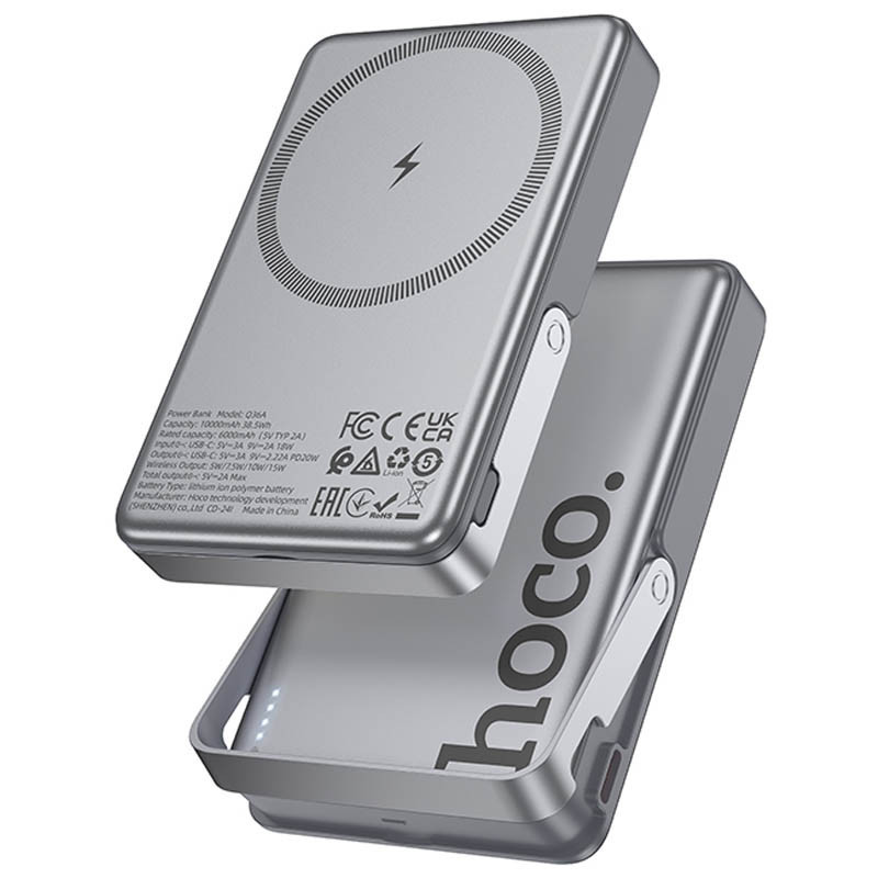 Портативное ЗУ Power Bank Hoco Q36A Sunlight magnetic suction+holder PD20W с БЗУ 10000 mAh Херсон - зображення 1
