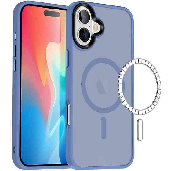 TPU+PC чехол Metal Buttons with MagSafe Colorful для Apple iPhone 16 Plus (6.7") Херсон