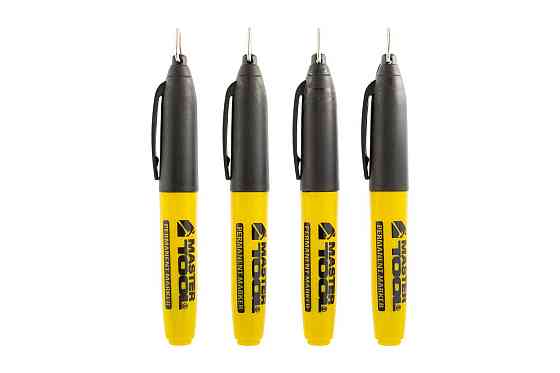 Маркер перманентный MASTERTOOL набор 4шт черный 14-1821 Харків