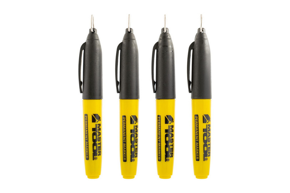 Маркер перманентный MASTERTOOL набор 4шт черный 14-1821 Харків - зображення 2