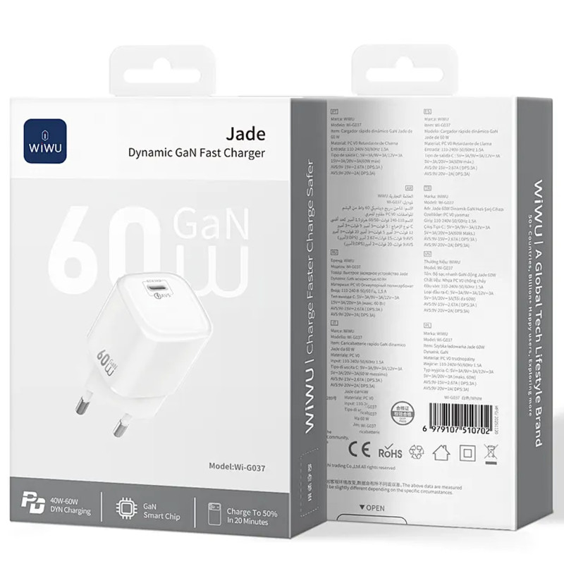 СЗУ WIWU G037 Jelly PD60W GaN (1USB-C) Херсон - изображение 3