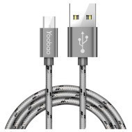 Кабель USB 1 м Lightning Gray Yoobao YB-422 Киев - изображение 1