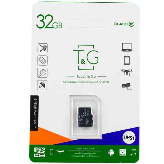 Карта памяти T&G (UHS-1) microSDHC Class 10 - 32GB (без адаптера) Херсон