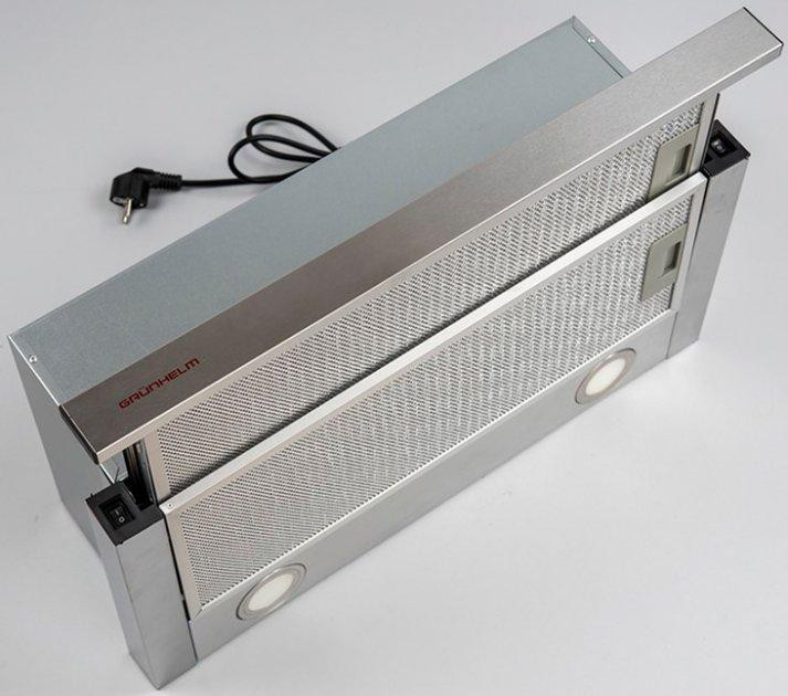 Вытяжка кухонная Grunhelm GVT 134 I (телескопическая, 650 м3/ч, нержавеющая сталь) Київ - зображення 12