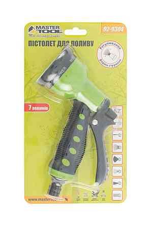 Пистолет для полива MASTERTOOL SOFT LINE ½" 7 режимов TPR покрытие 92-9304 Харків