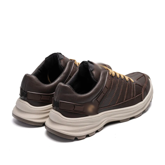 Мужские кожаные кроссовки Clasic Brown Київ