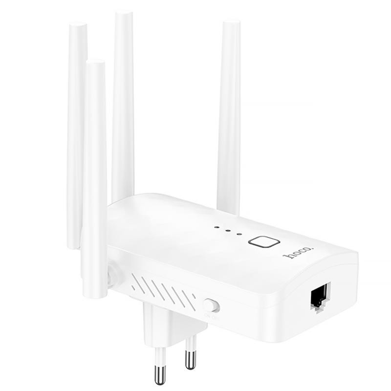 Беспроводной Wi-Fi репитер Hoco HI35 300Mbs 2.4GHz Херсон - зображення 3