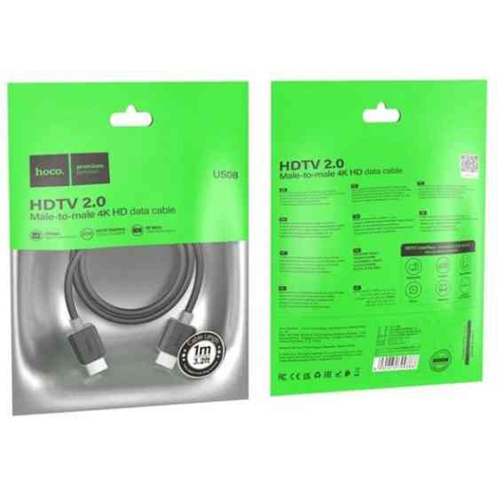 Кабель Hoco HDMI-HDMI 4K (M/M) 1m Black (US08) (Код товару:43507) Харків