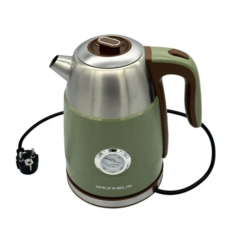 Электрочайник Grunhelm EKS-25042 1.7 л оливковый Київ - зображення 4